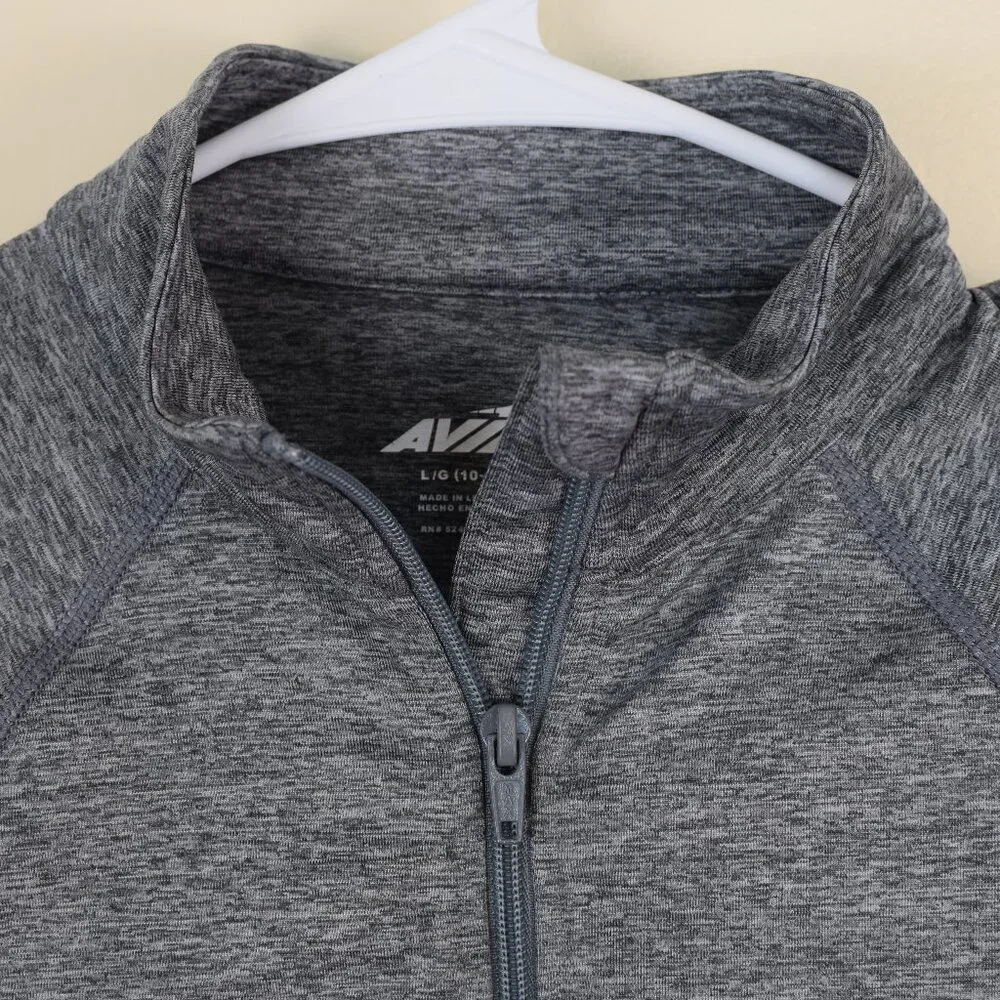 Girl's Avia Lightweight Soft Grey Athletic Casual Performance Jacket Athleisure